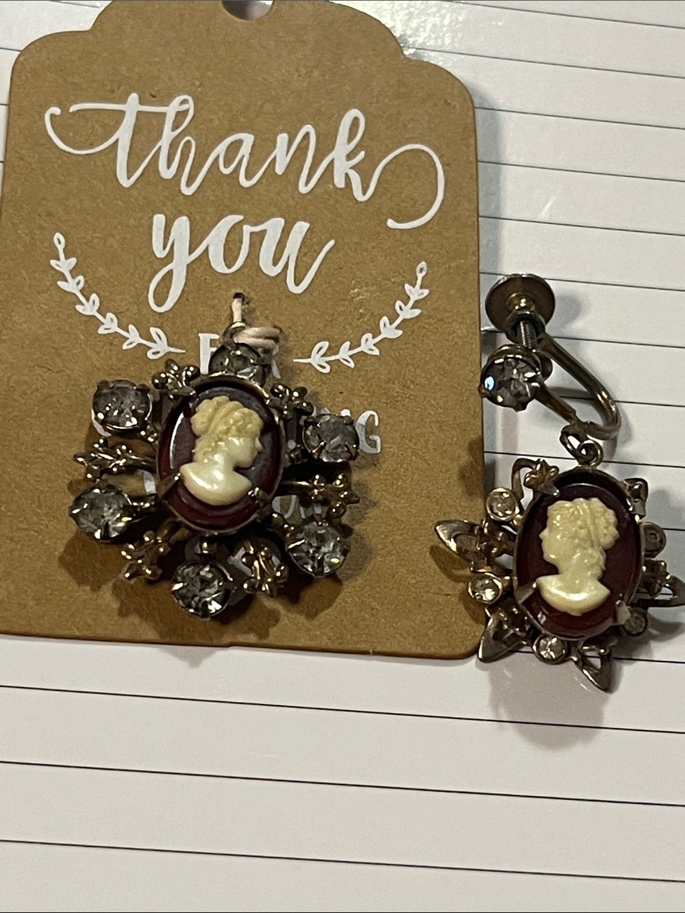 Vintage-Style Burgundy and Ivory Cameo Necklace - Classic Pendant